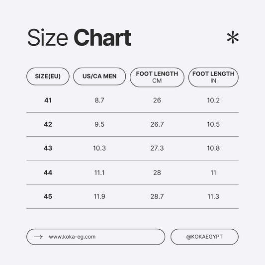 The Ultimate Guide to Shoe Size Charts: Finding the Perfect Fit koka Store
