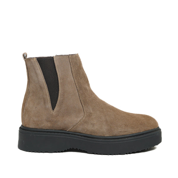 Handcrafted Suede Caffe Boots ,Thick Comfort Sole