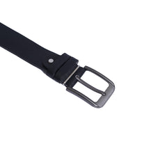 4 CM Crushed genuine leather Belt -  Lux  - Black Color Model B6001
