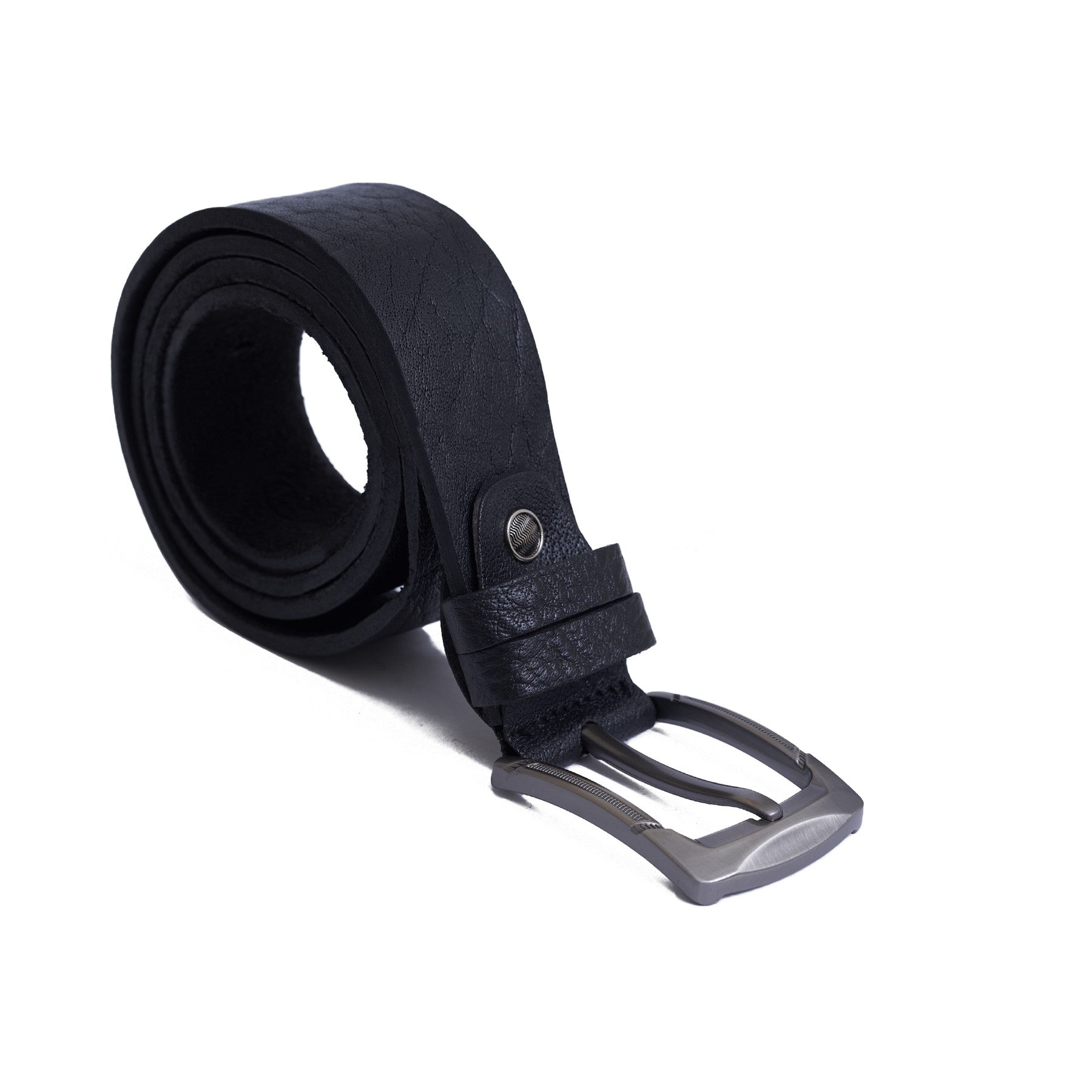 4 CM Super genuine leather Belt - Super Lux - Black Color Model B9001