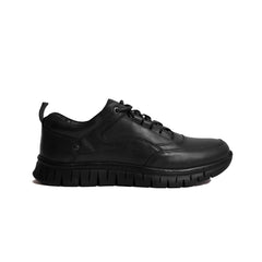 Men's Casual leather shoes Model G11 - Black Color.