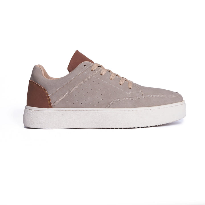 Beige men's sneaker, sleek and stylish design