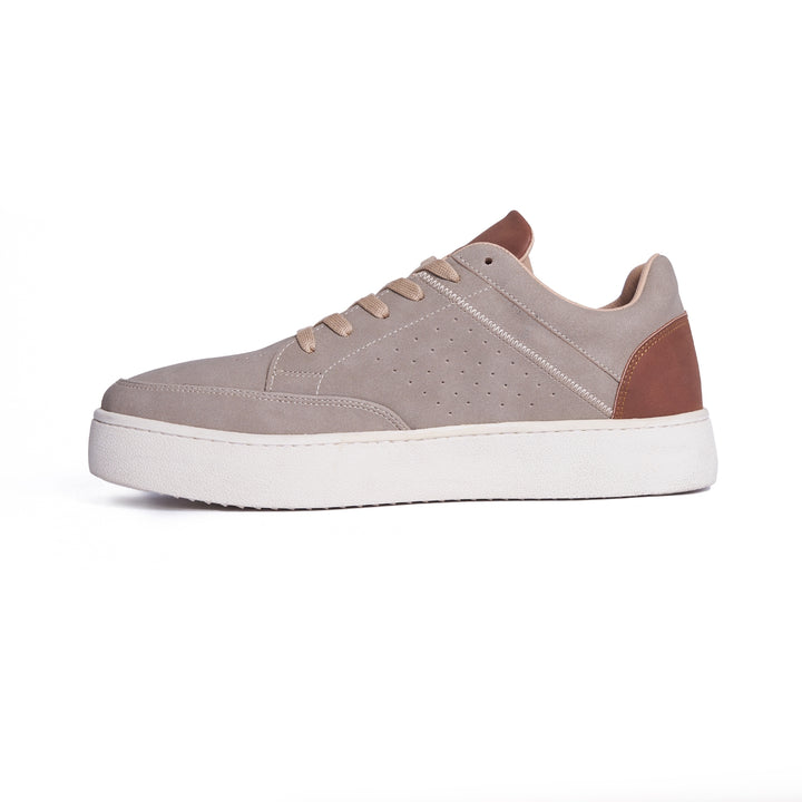 Beige men's sneaker, sleek and stylish design