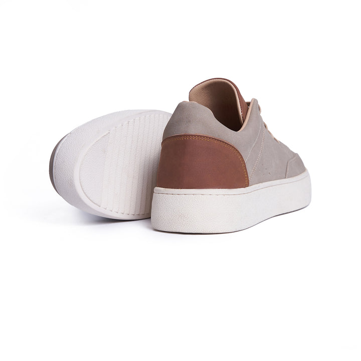Beige men's sneaker, sleek and stylish design