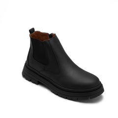 Men's Genuine leather half Boot - Black - Model VB167