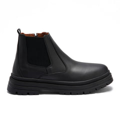 Men's Genuine leather half Boot - Black - Model VB167