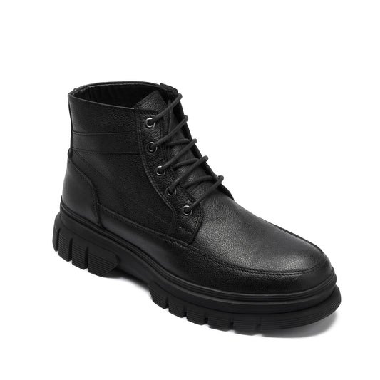 Men's Genuine leather half Boot - Black - Model VB2007