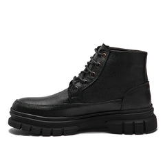 Men's Genuine leather half Boot - Black - Model VB2007