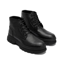 Men's Genuine leather half Boot - Black - Model VB2007