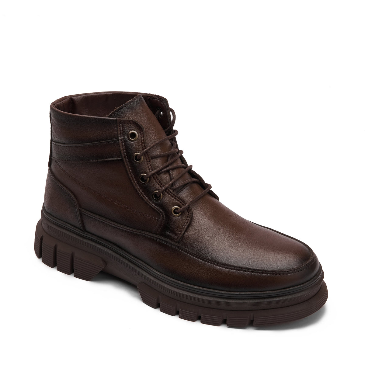 Men's Genuine leather half Boot - Brown - Model VB2007