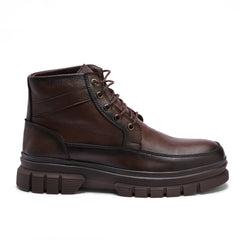 Men's Genuine leather half Boot - Brown - Model VB2007