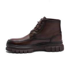 Men's Genuine leather half Boot - Brown - Model VB2007