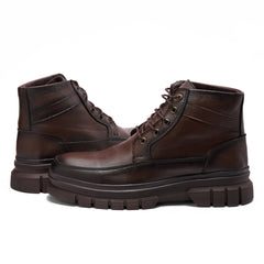 Men's Genuine leather half Boot - Brown - Model VB2007