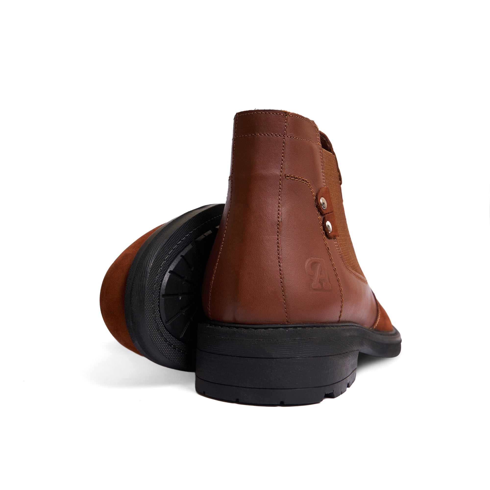 Men's  leather half boots model VBS100- Havan color.