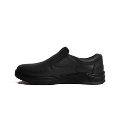 Men's Casual leather shoes Model Z10 - Black Color.