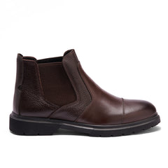 Men's Genuine leather half Boot - Brown - Model Z5