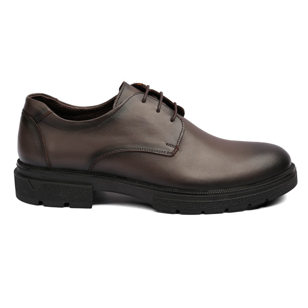 Men's  Oxford Shoes - Brown Color.
