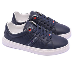 "Men's fashion sneaker, Model V999 in navy – sleek design with a versatile and modern look."