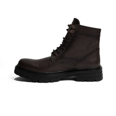 Men's leather half boots model Vb510- Brown color.