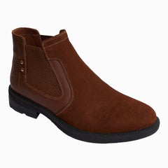 Men's  leather half boots model VBS100- Havan color.