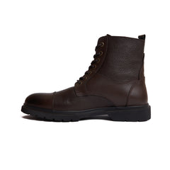 Men's leather half boots model Z4- Brown color.